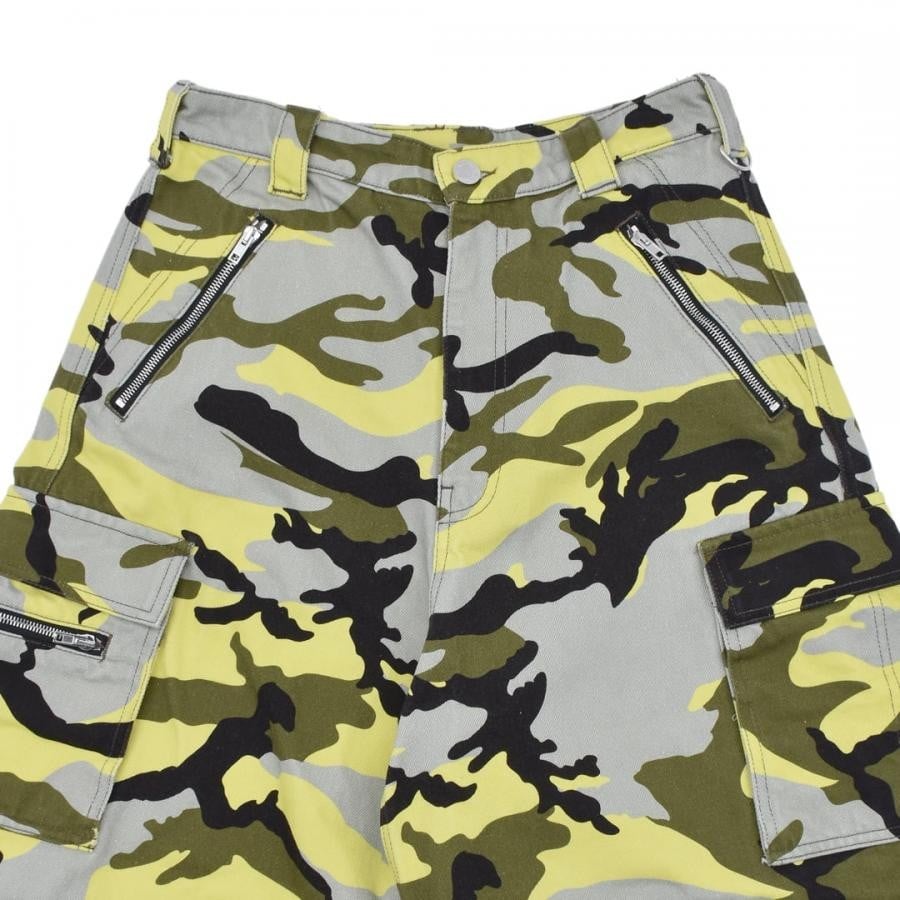 【VETEMENTS】NEON CAMO BIG SHAPE TRANSFORMER PANTS(CAMO)