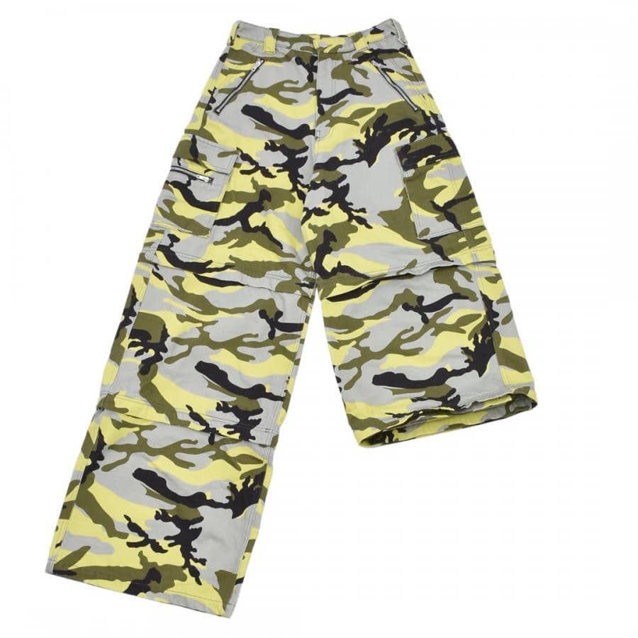 【VETEMENTS】NEON CAMO BIG SHAPE TRANSFORMER PANTS(CAMO)