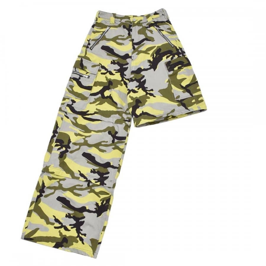 VETEMENTS】NEON CAMO BIG SHAPE TRANSFORMER PANTS(CAMO)(S CAMO