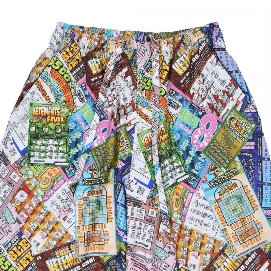 【VETEMENTS】LOTTERY FLUID JERSEY PANTS(MULTI) MULTI XS