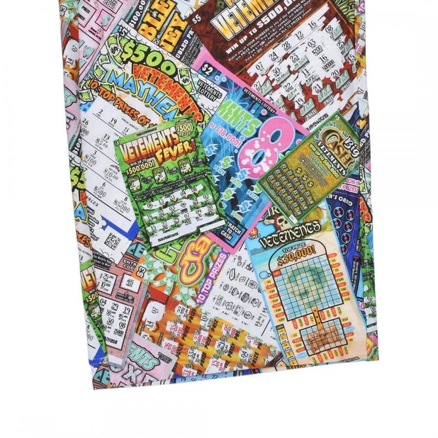 【VETEMENTS】LOTTERY FLUID JERSEY PANTS(MULTI) MULTI XS