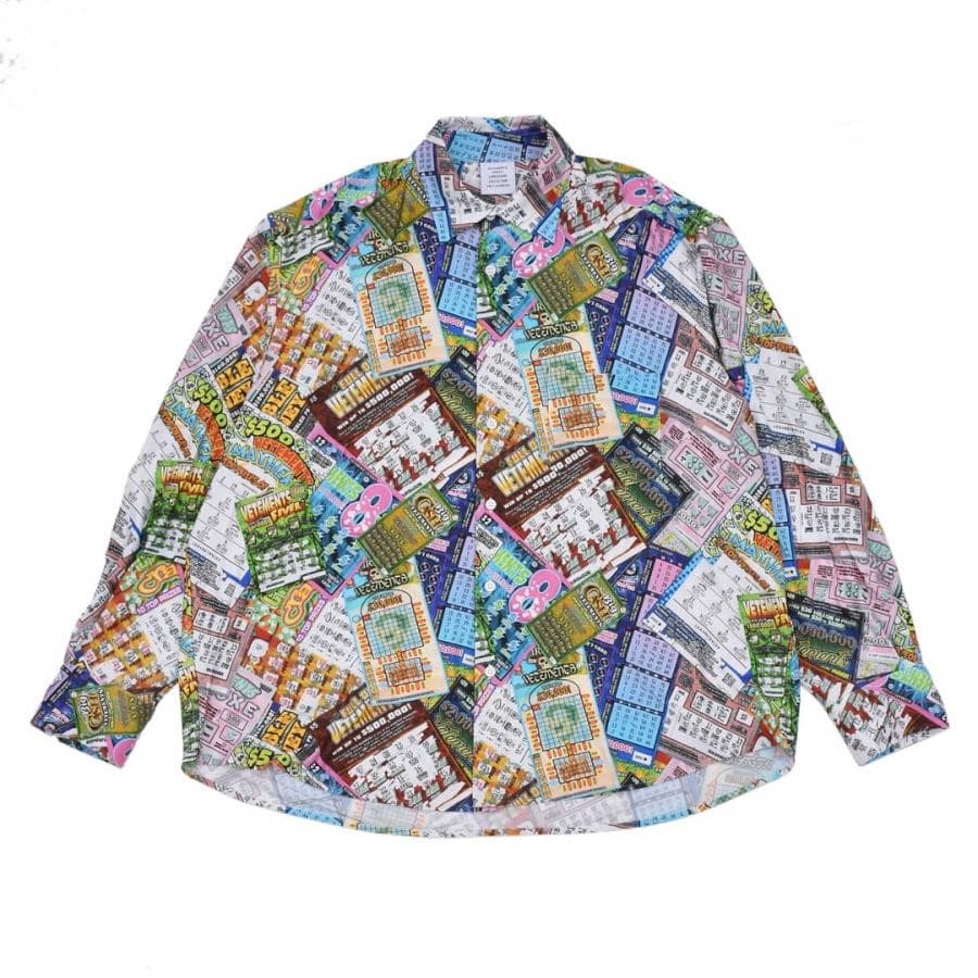 【VETEMENTS】LOTTERY FLUID JERSEY SHIRT(MULTI) MULTI XS