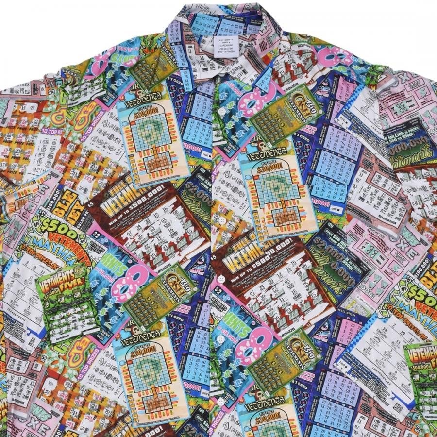 【VETEMENTS】LOTTERY FLUID JERSEY SHIRT(MULTI) MULTI XS