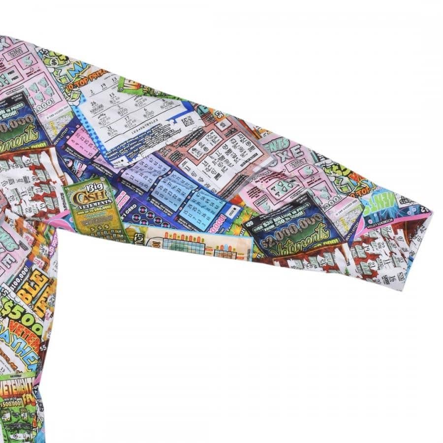 【VETEMENTS】LOTTERY FLUID JERSEY SHIRT(MULTI) MULTI XS