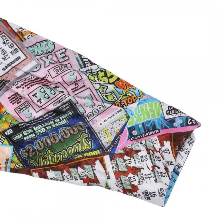 【VETEMENTS】LOTTERY FLUID JERSEY SHIRT(MULTI) MULTI XS