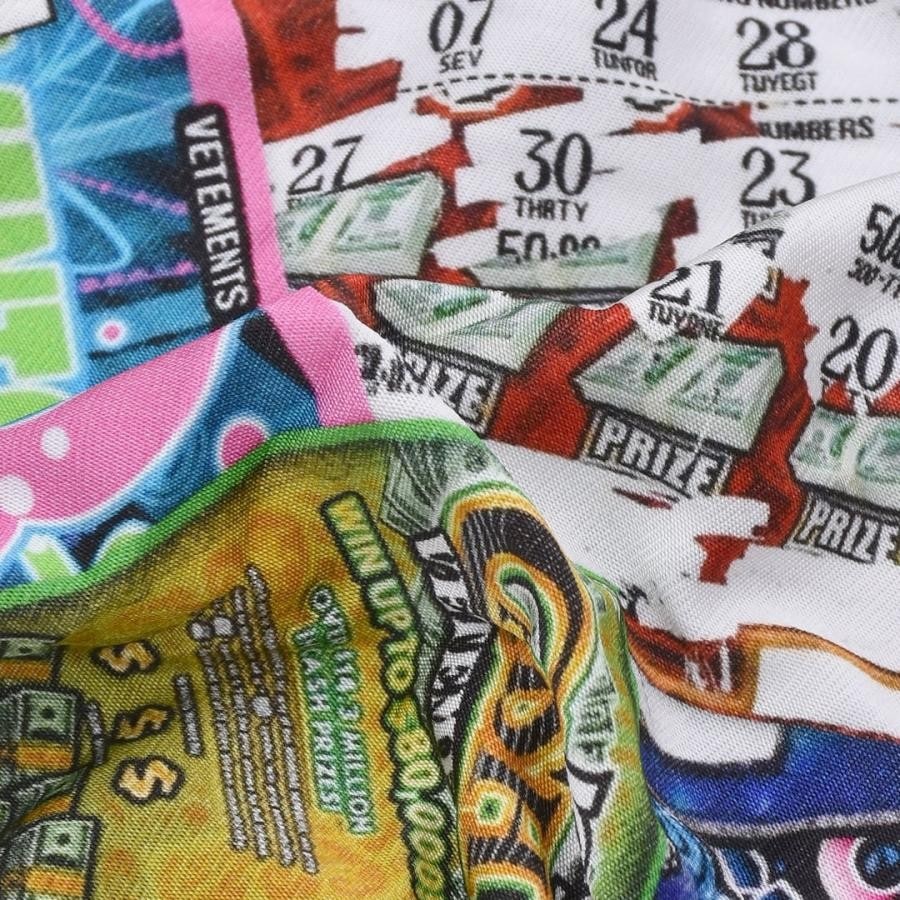 【VETEMENTS】LOTTERY FLUID JERSEY SHIRT(MULTI) MULTI XS