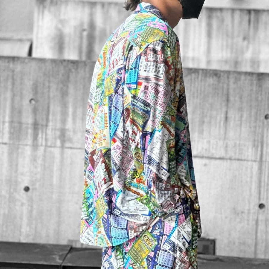 【VETEMENTS】LOTTERY FLUID JERSEY SHIRT(MULTI) MULTI XS