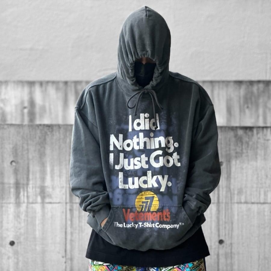 【VETEMENTS】I GOT LUCKY HOODIE(WASHED BLACK)