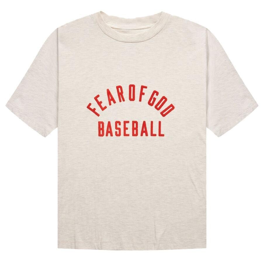 FEAR OF GOD SEVENTH COLLECTION BASEBALL TEE WHITERED WHITE/RED M