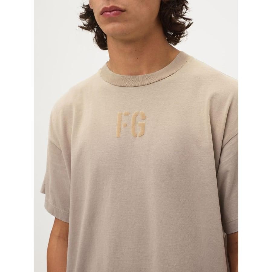 FEAR OF GOD SEVENTH COLLECTION FG TEE SHIRT GREY BEIGE GREY BEIGE S
