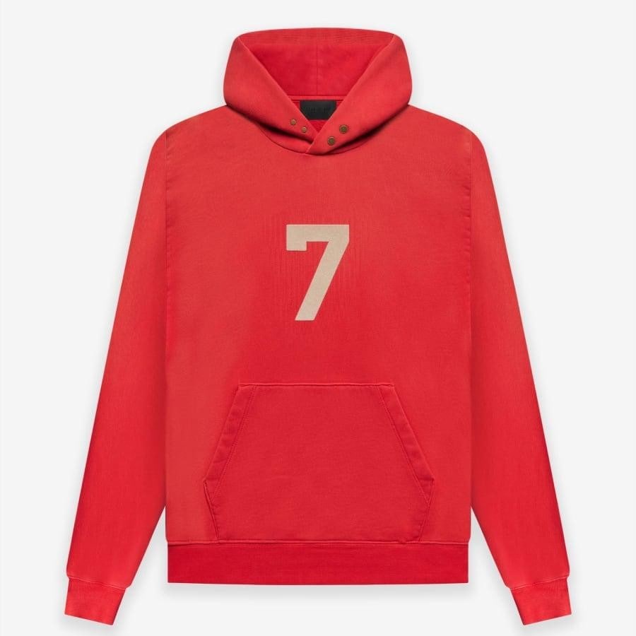 FEAR OF GOD SEVENTH COLLECTION 7 HOODIE RED M
