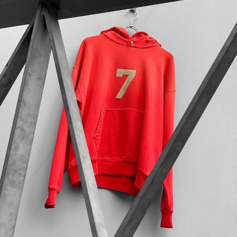 FEAR OF GOD SEVENTH COLLECTION 7 HOODIE RED M