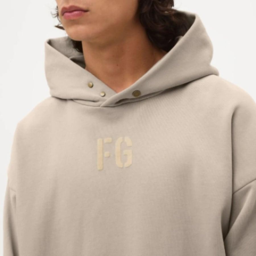 FEAR OF GOD SEVENTH COLLECTION FG HOODIE GREY BEIGE GREY BEIGE M