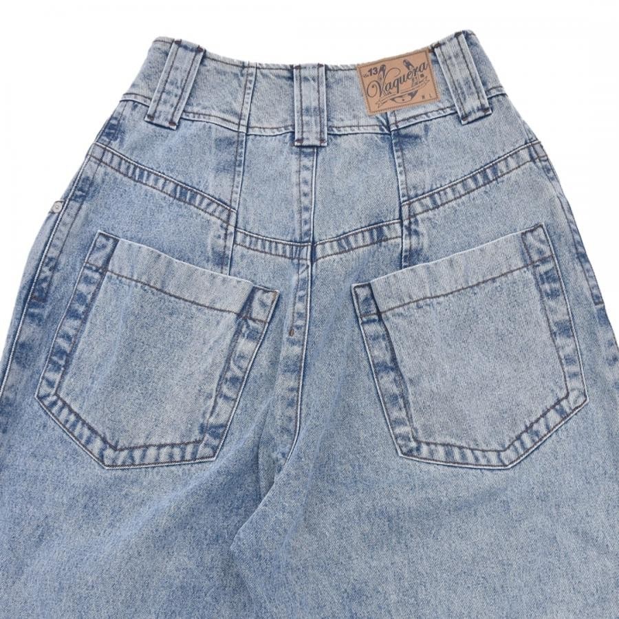 【VAQUERA】WOMENS BABY JEANS WOVEN(BLUE)