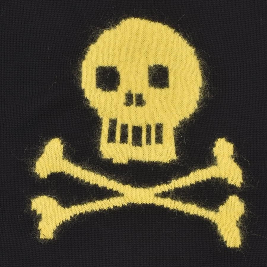 【VAQUERA】WOMENS SKULL AND CROSSBONES SWEATER KNIT(BLACK/YELLOW) BLACK/YELLOW L