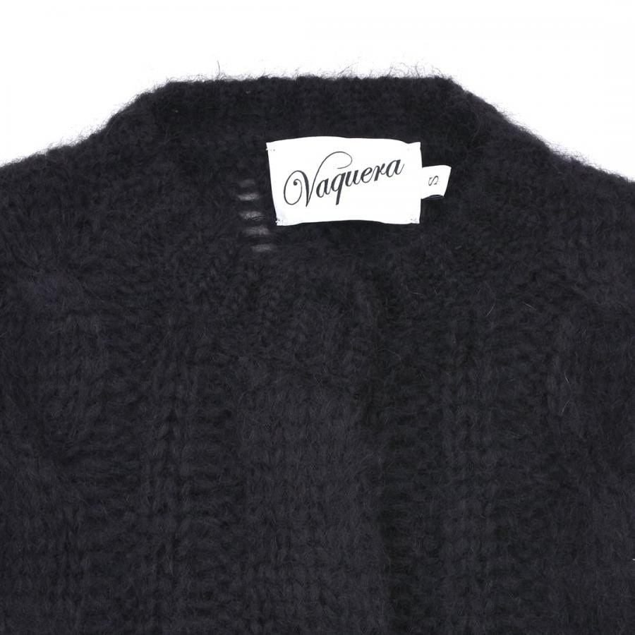 【VAQUERA】WOMENS CABLE KNIT CARDIGAN KNIT(BLACK) BLACK S