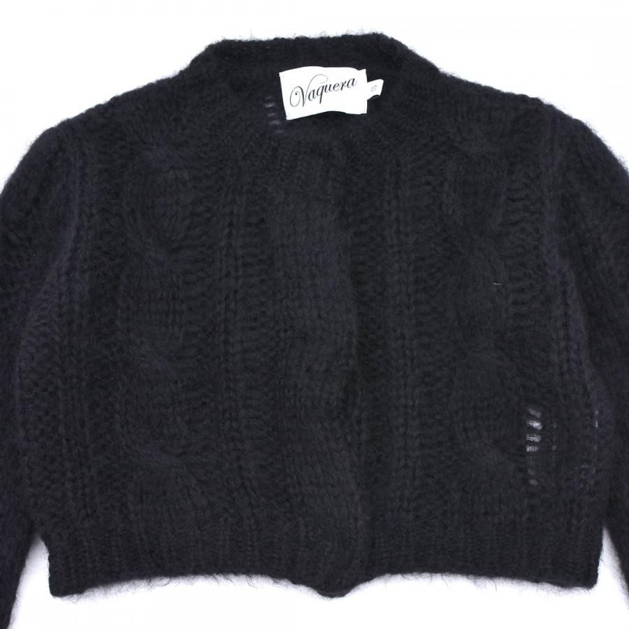 【VAQUERA】WOMENS CABLE KNIT CARDIGAN KNIT(BLACK) BLACK S