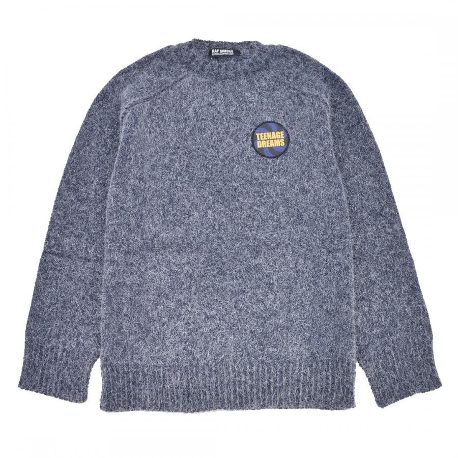 Raf Simons oversized jersey hammersleeves roundneck NAVY S