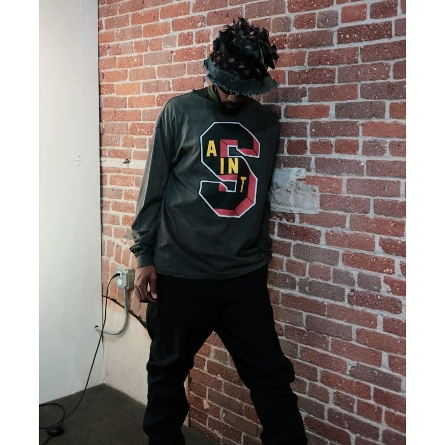 【SAINT Mxxxxxx】SM-A22-0000-050/DT_CRW SWT/ST/BLACK BLACK XL