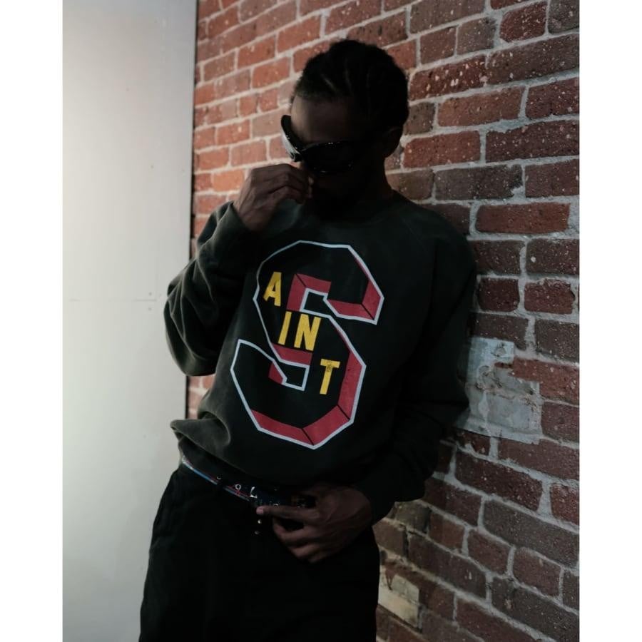 【SAINT Mxxxxxx】SM-A22-0000-050/DT_CRW SWT/ST/BLACK BLACK XL