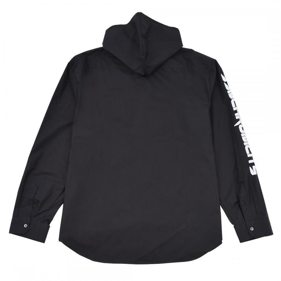Raf Simons Shirt with hood and print on sleeve BLACK BLACK 48