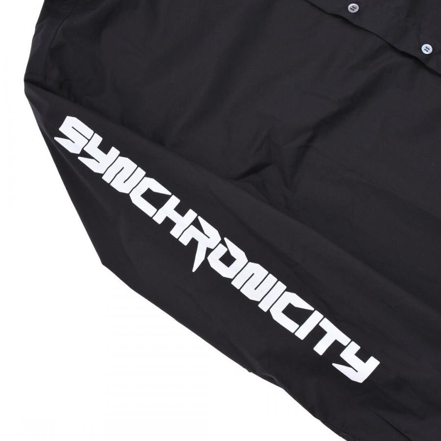 Raf Simons Shirt with hood and print on sleeve BLACK BLACK 48