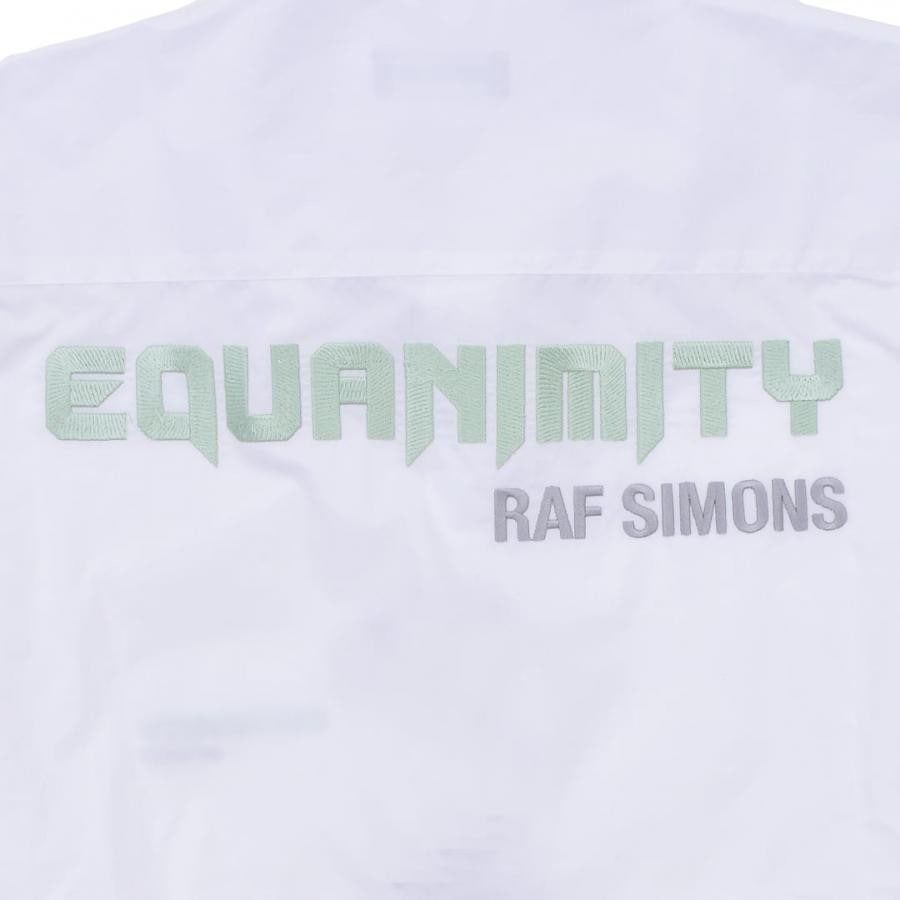 Raf Simons Big fit shirt with embroidered text in b WHITE WHITE 48