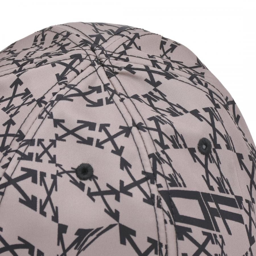 【OFF-WHITE】OW ALLOVER BASEBALL CAP (CAMEL/BLACK) CAMEL/BLACK F