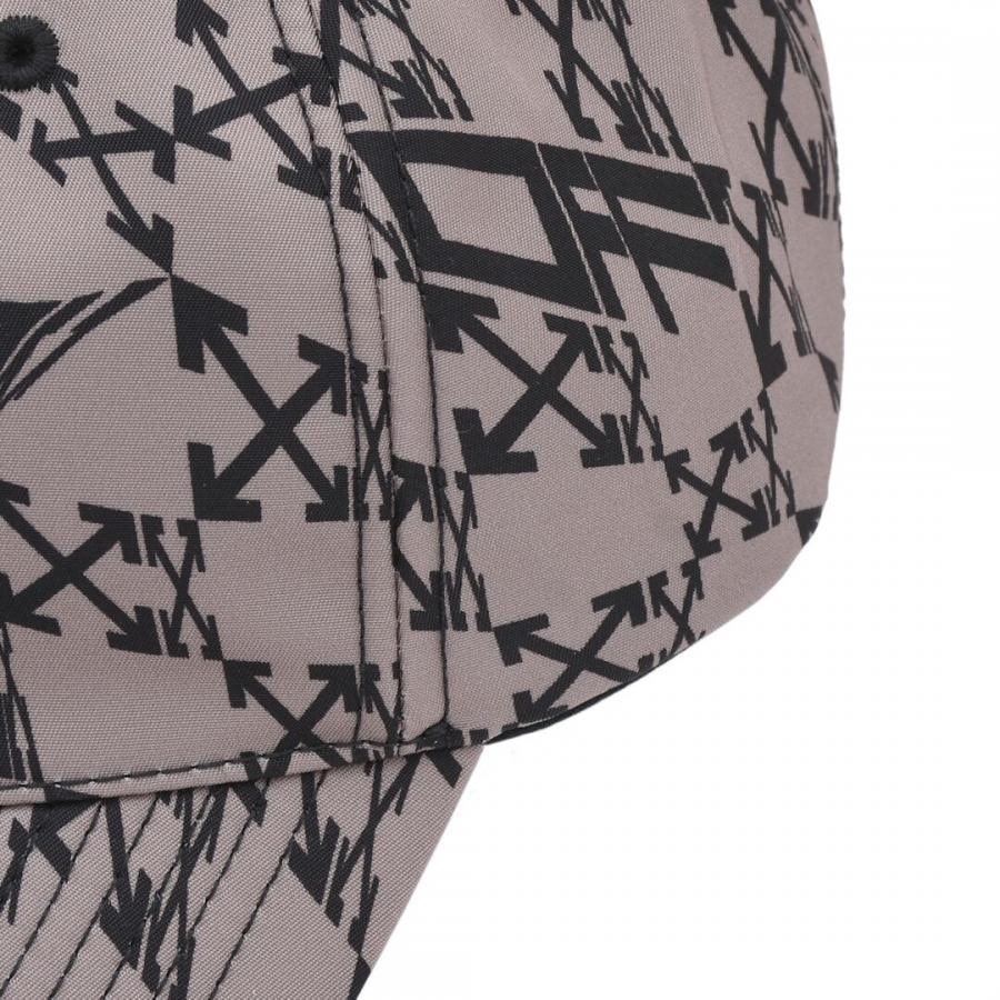 【OFF-WHITE】OW ALLOVER BASEBALL CAP (CAMEL/BLACK) CAMEL/BLACK F