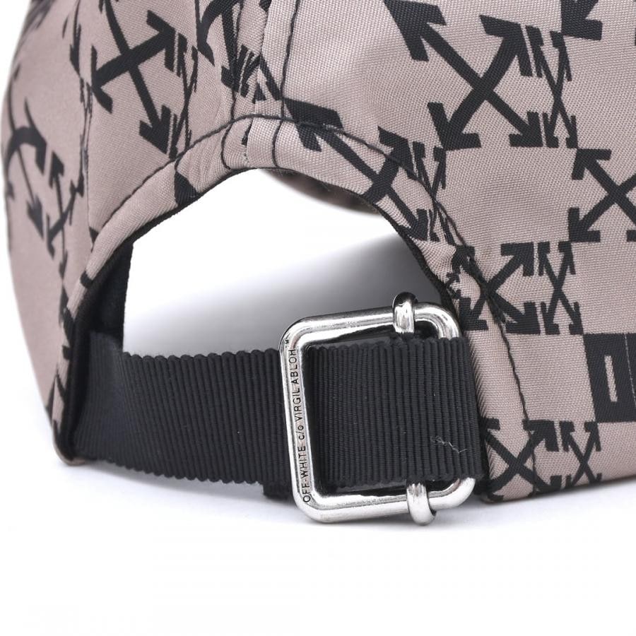 【OFF-WHITE】OW ALLOVER BASEBALL CAP (CAMEL/BLACK) CAMEL/BLACK F