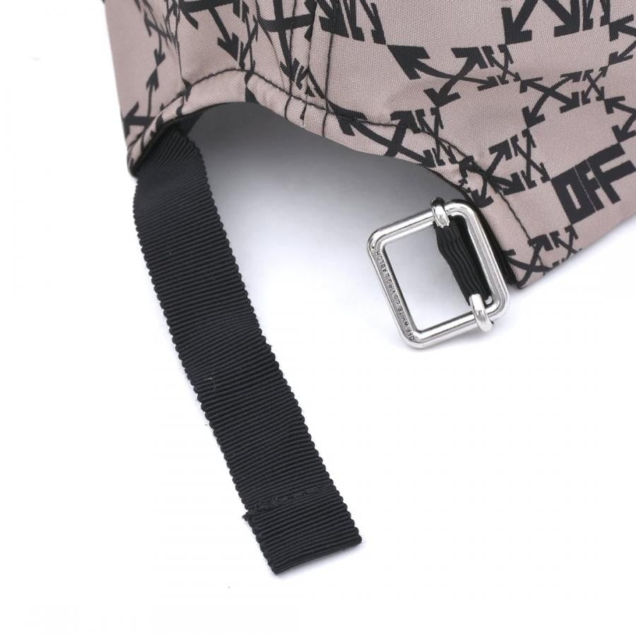 【OFF-WHITE】OW ALLOVER BASEBALL CAP (CAMEL/BLACK) CAMEL/BLACK F