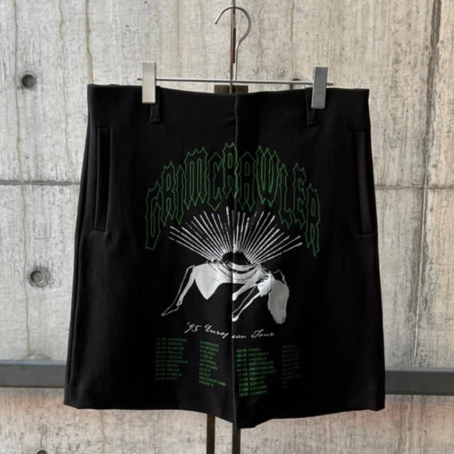 RAF SIMONS Skirt with single pleat Grimcrawler BLACK BLACK 46