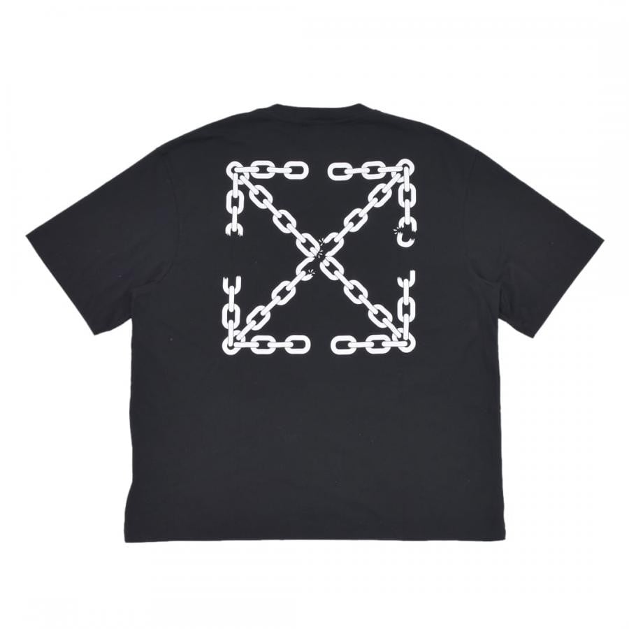 【OFF-WHITE】CHAIN ARR OVER SKATE S/S TEE (BLACK/WHITE)