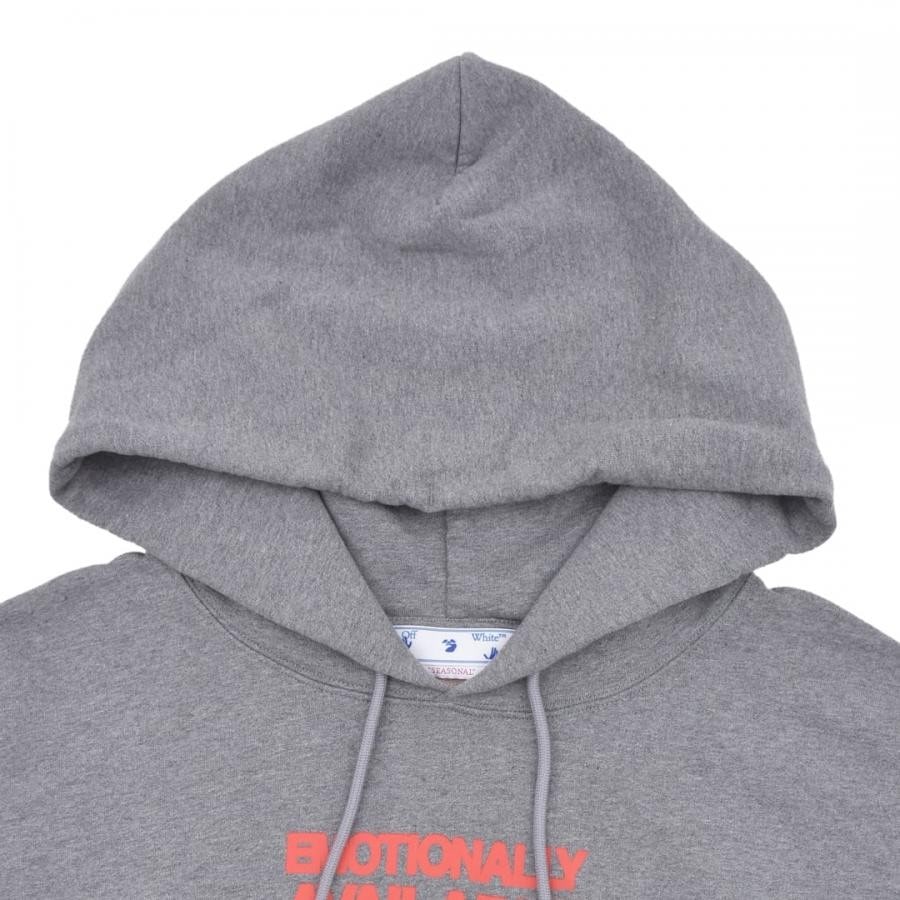 【OFF-WHITE】EMOTION ARROW SKATE HOODIE (GREY) GREY XL
