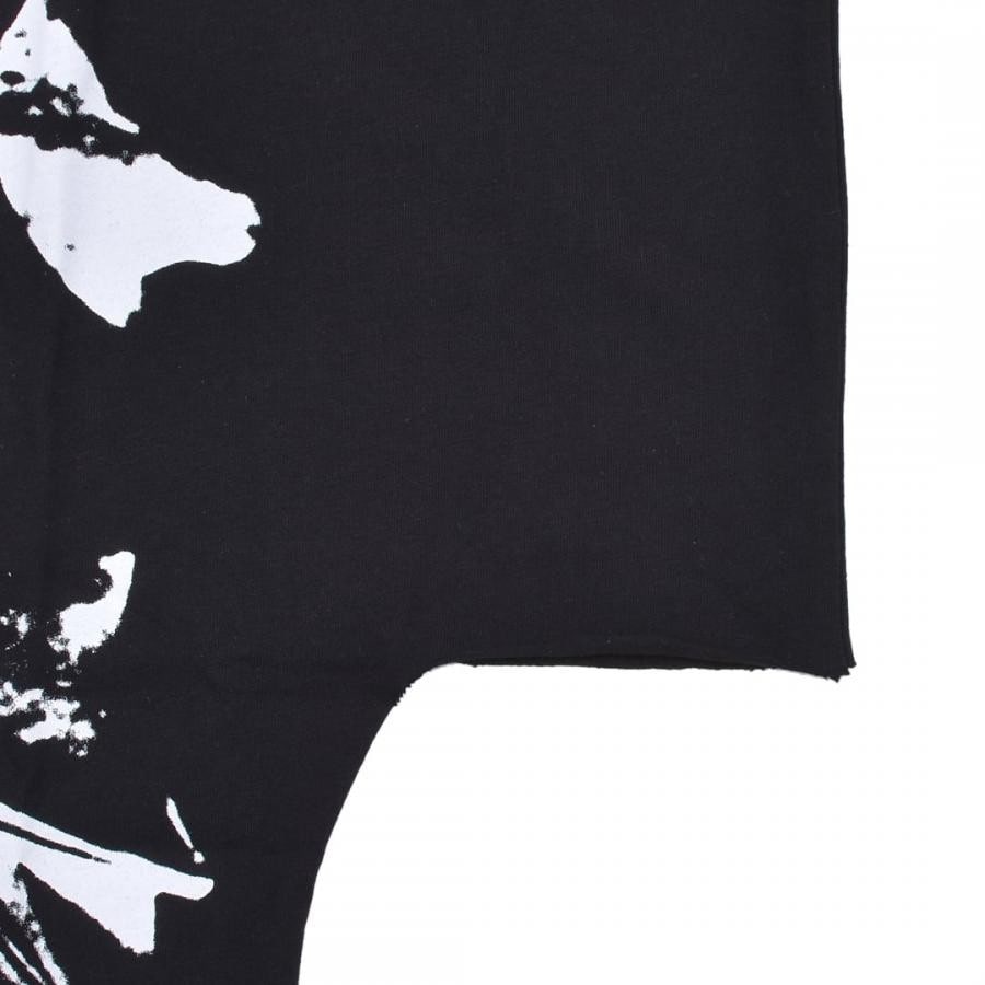 【RAF SIMONS】Oversized T-shirt cut out Grand Fete de Nuit(BLACK)