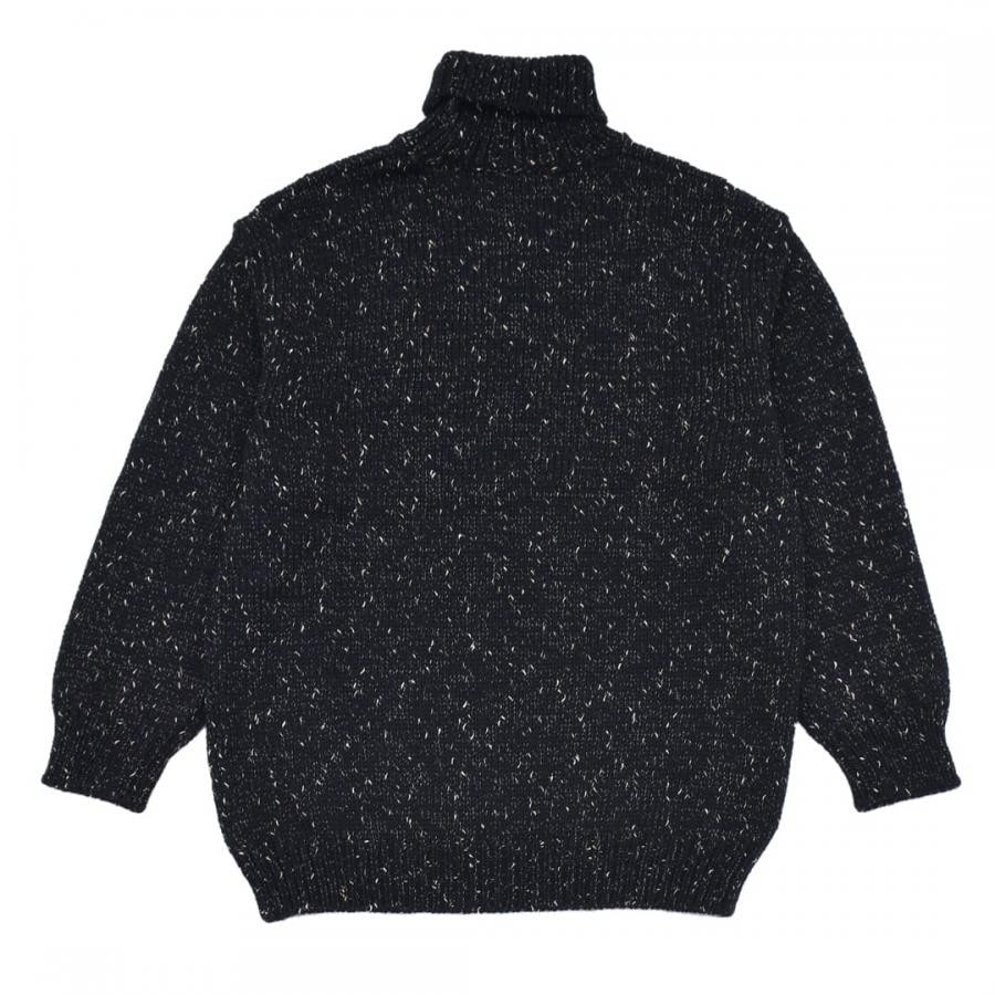 【RAF SIMONS】bulky sweater with wide loose turtleneck(BLACK) BLACK L