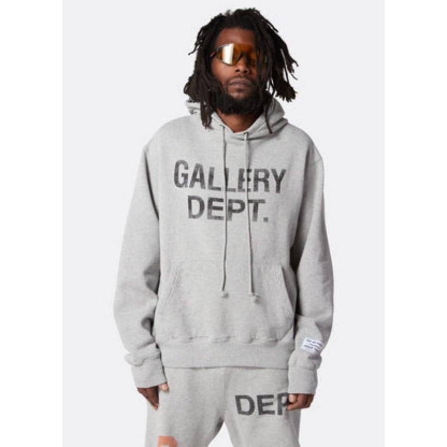 Gallery Dept GALLERY DEPT LOGO HOODIE HEATHER GREY HEATHER GREY XL