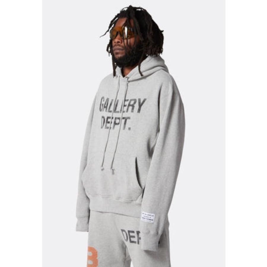 Gallery Dept GALLERY DEPT LOGO HOODIE HEATHER GREY HEATHER GREY XXL