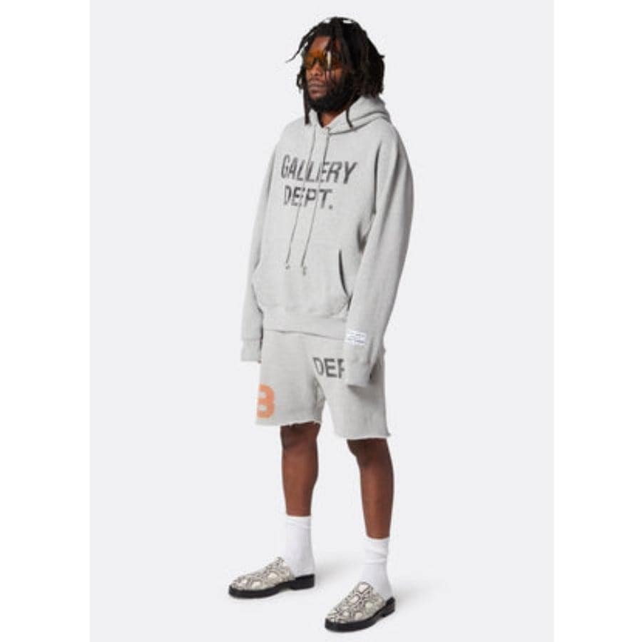 Gallery Dept GALLERY DEPT LOGO HOODIE HEATHER GREY HEATHER GREY XXL