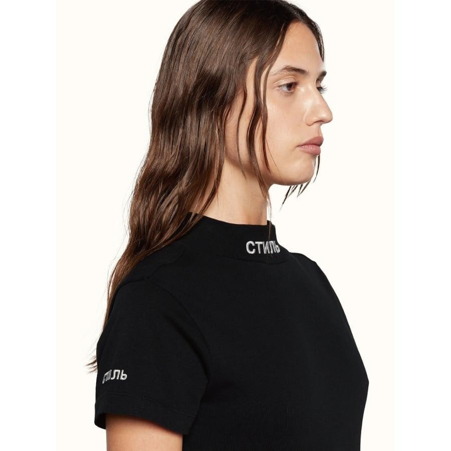 HERON PRESTON / CTNMB SS TURTLENECK DRESS / BLACK BLACK S