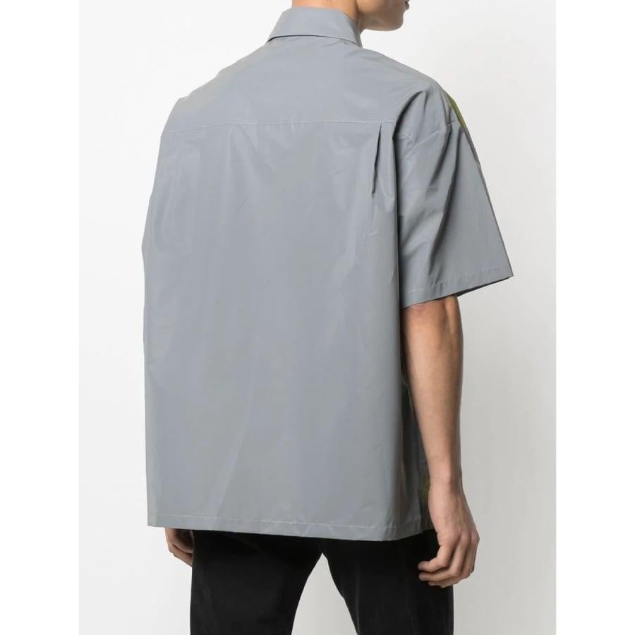 HERON PRESTON CTNMB POSTERPRINTED REFLEX BOWLING SHIRT GREY M