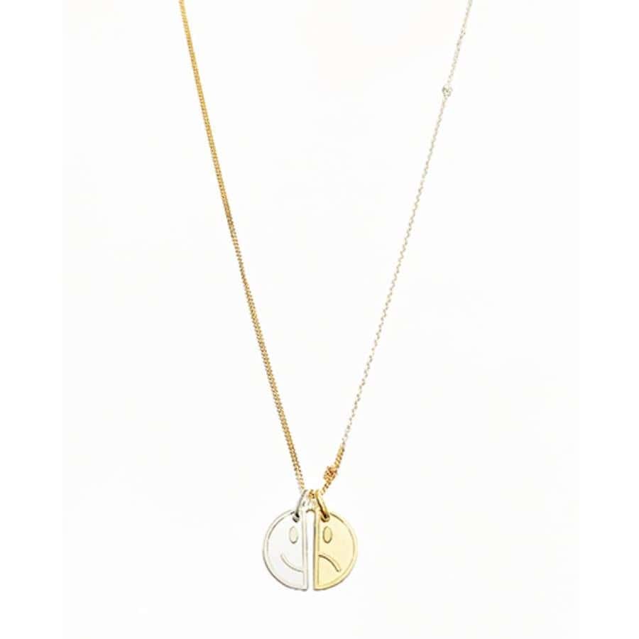 BIIS / MIXED CHAIN + HAPPY / NOT HAPPY CHARM / SILVER＆GOLD SILVER＆GOLD F