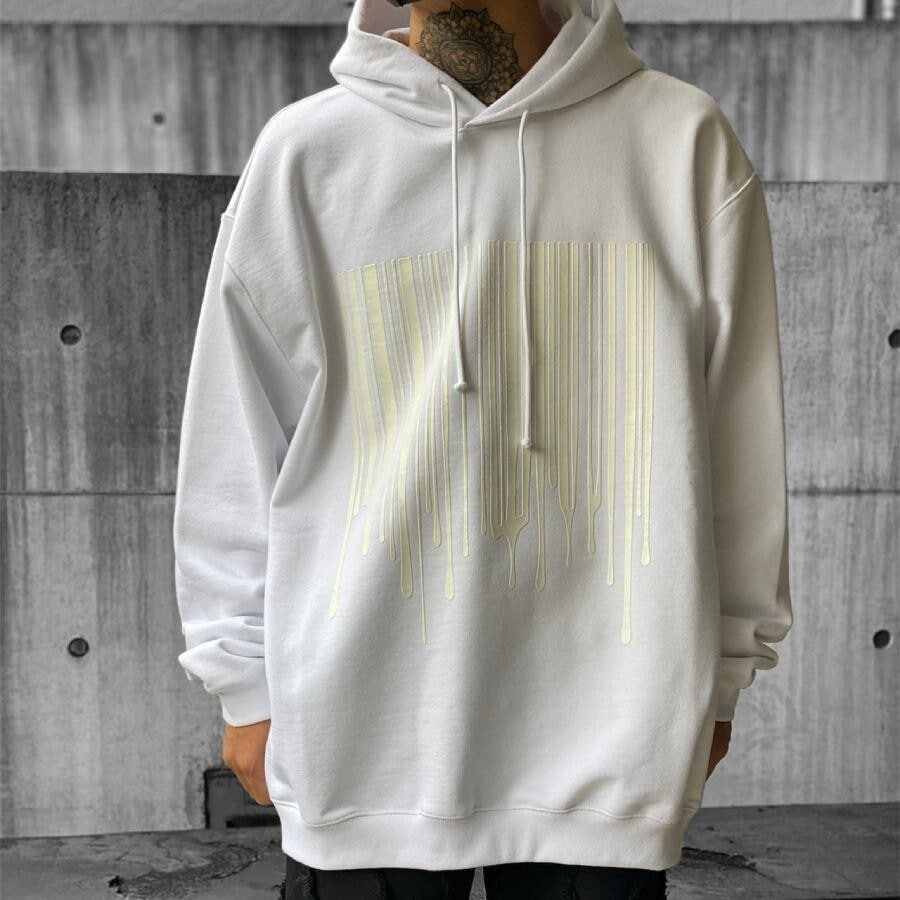 【VTMNTS】DRIPPING BARCODE HOODIE BLACK XL