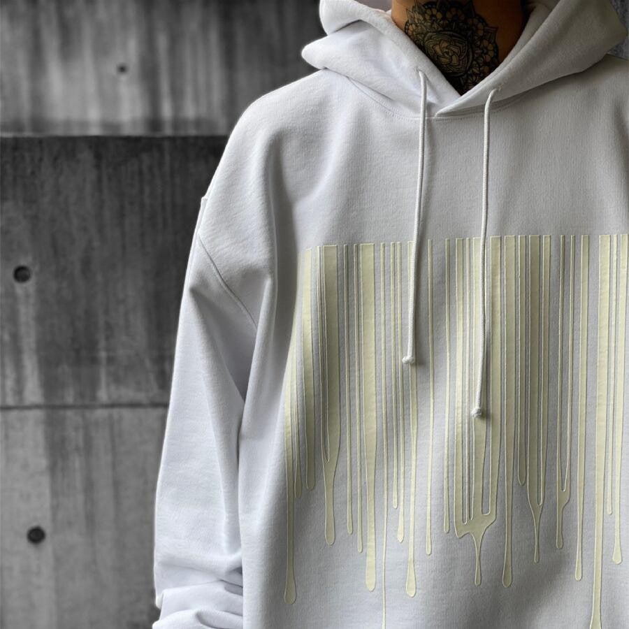 【VTMNTS】DRIPPING BARCODE HOODIE BLACK XL