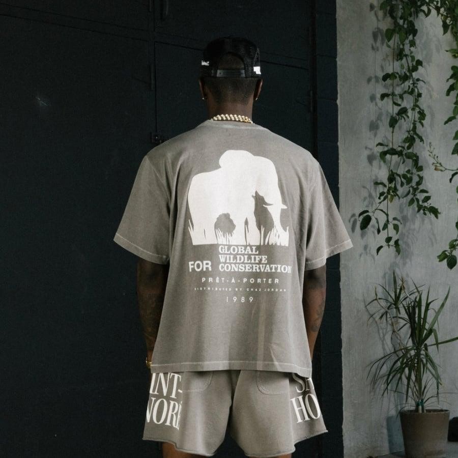 1989 / WILDLIFE FOUNDATION T SHIRT/ DARK GREY DARK GREY L