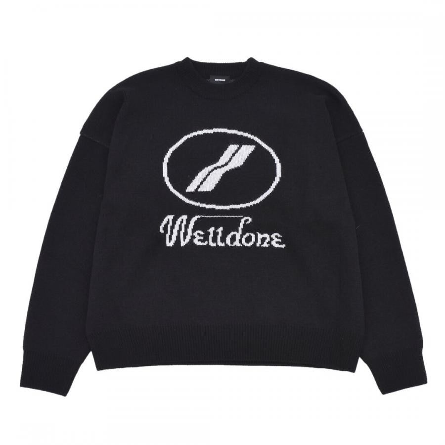【WE11DONE】 BLACK LOGO JQD SWEATER (BLACK) BLACK L