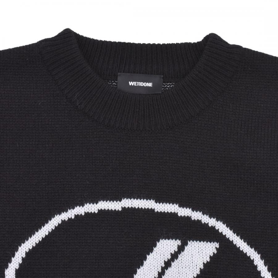 【WE11DONE】 BLACK LOGO JQD SWEATER (BLACK) BLACK L