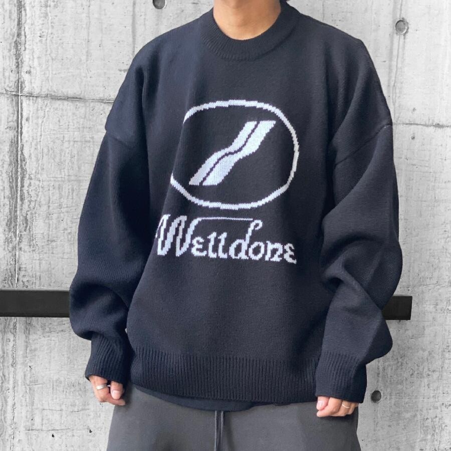 【WE11DONE】 BLACK LOGO JQD SWEATER (BLACK) BLACK L