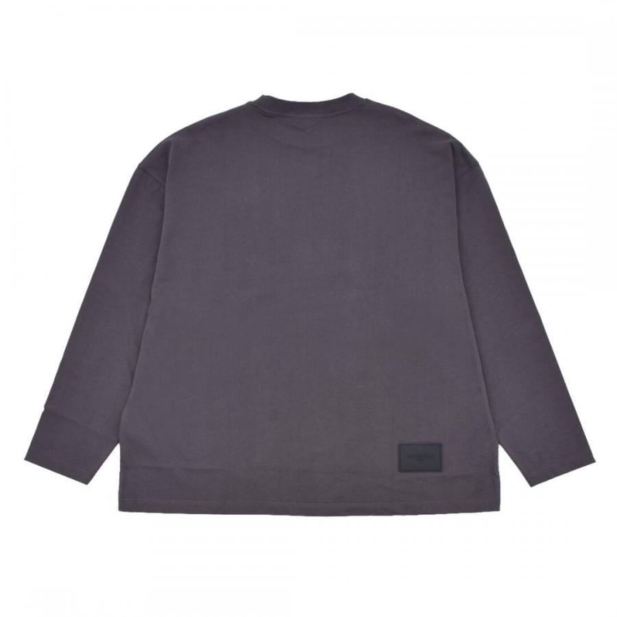 【WE11DONE】 CHARCOAL OUTLINE LOGO LONG-SLEEVED T-SHIRT (CHARCOAL) CHARCOAL L
