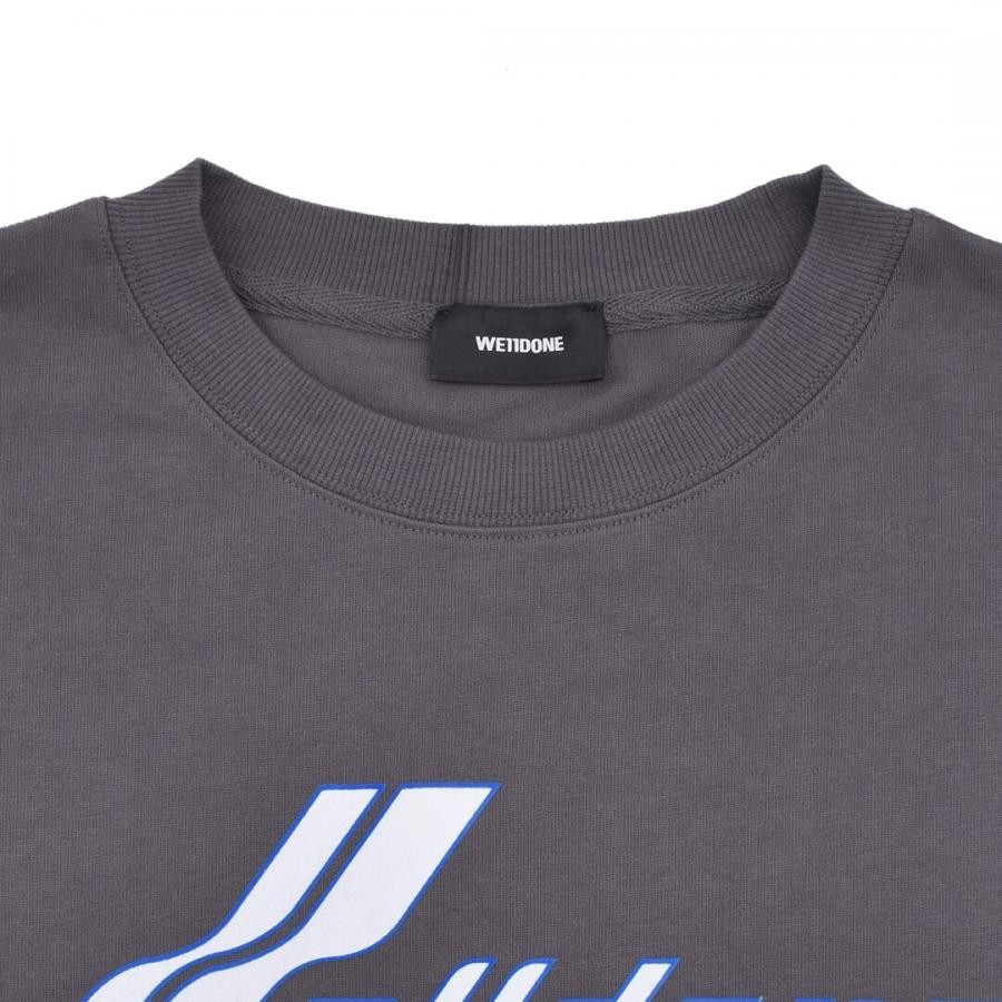 【WE11DONE】 CHARCOAL OUTLINE LOGO LONG-SLEEVED T-SHIRT (CHARCOAL) CHARCOAL L